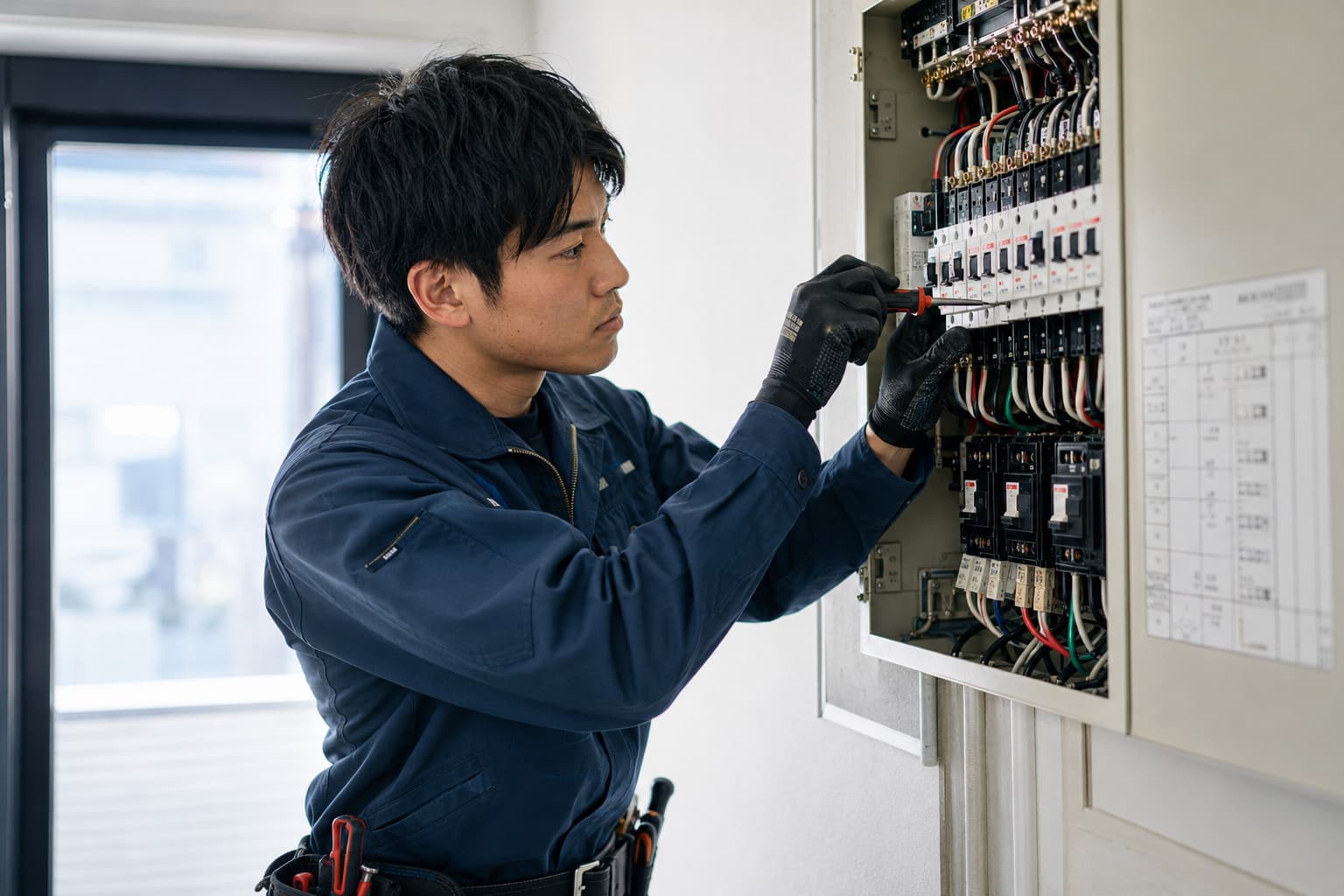 電気工事の現場